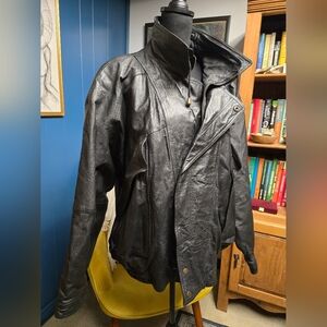 Property Black Leather Jacket Size XL